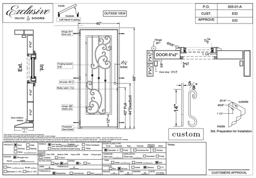 055-01-A – 40″ x 96″