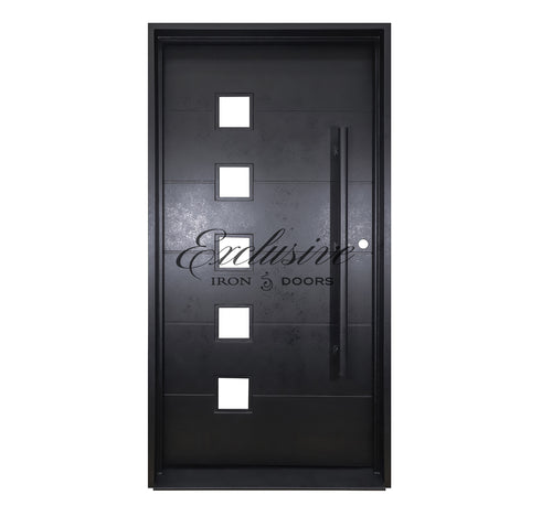 Bleecker Solid Single Square Iron Door