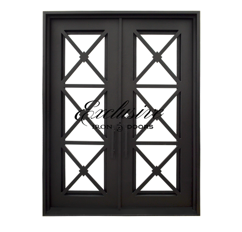 Camille Double Square – Wrought Iron Double Door