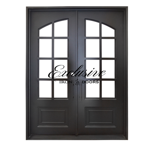 Colony Double Square Iron Door with Eyebrow