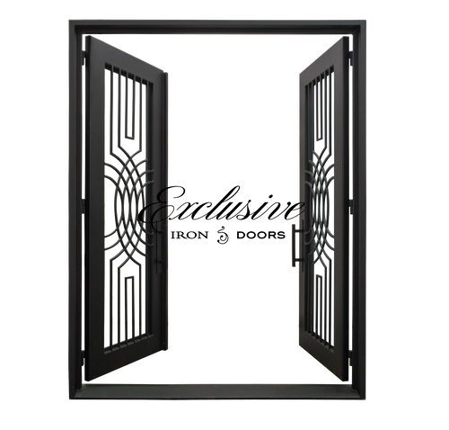 Linton Double Square Iron Door