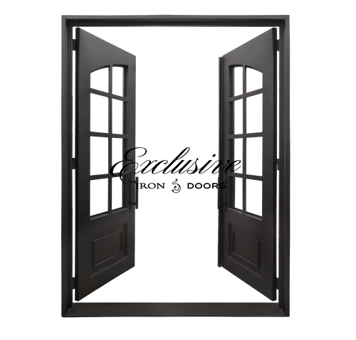 Colony Double Square Iron Door with Eyebrow
