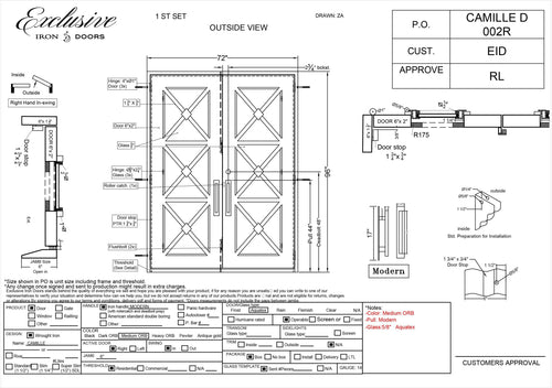 CAMILLE D 002R – 72 x 96″