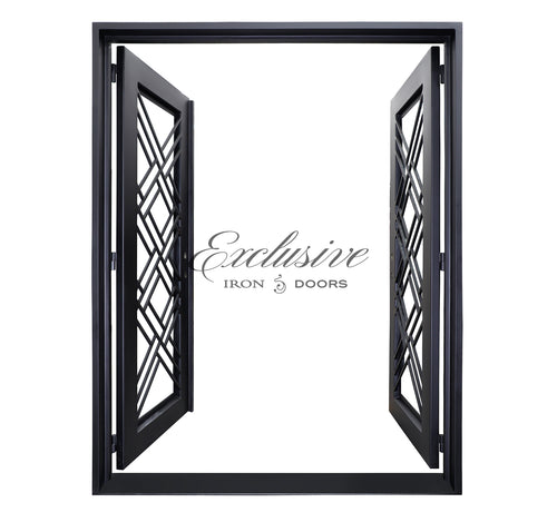 Custom Gabrielle Double Square Iron Door