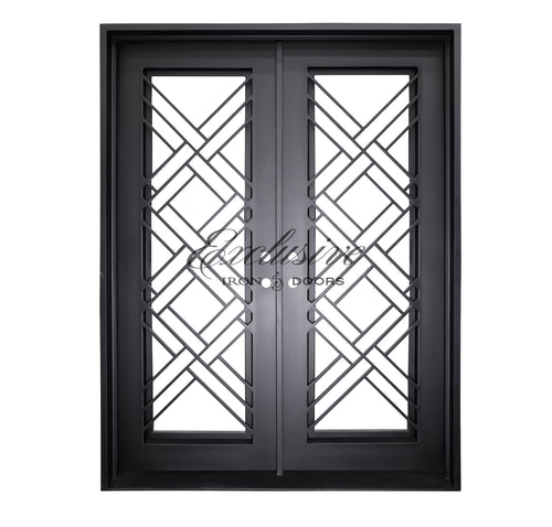 Custom Gabrielle Double Square Iron Door