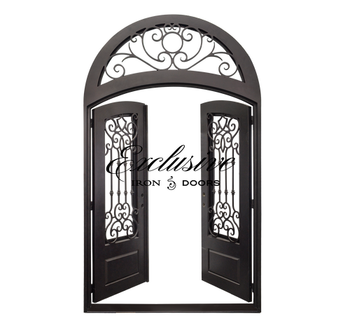 Custom Doleza with Transom Iron Door