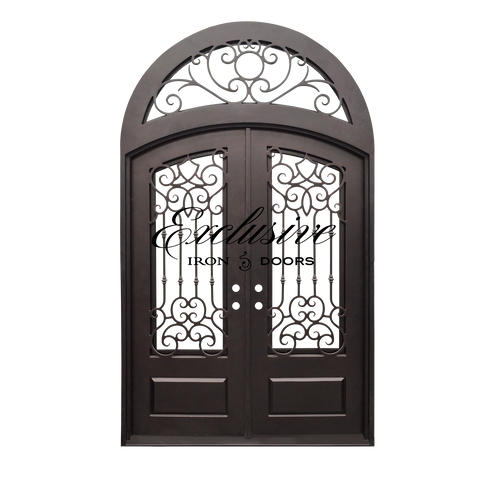 Custom Doleza with Transom Iron Door