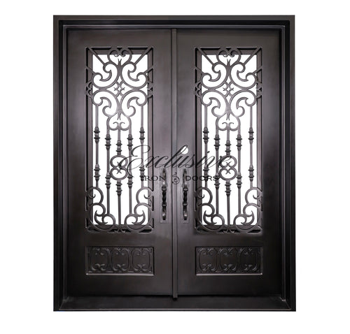 Delancey Double Square Iron Door