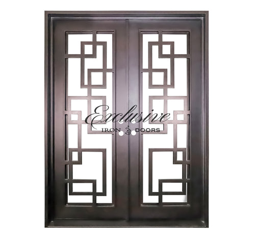 Custom Giselle Double Square Iron Door
