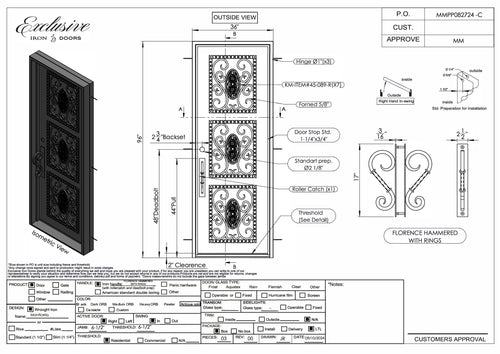 Monticello Single Square – MMPP082724 C – 36″ X 96″