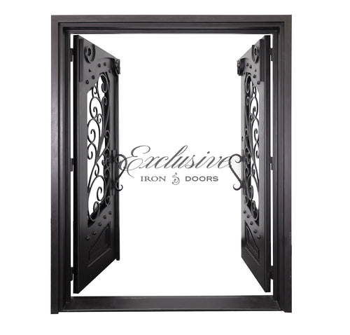 Custom Mangold Double Square Iron Door