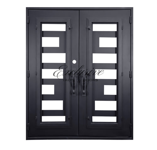 Marion Double Square Iron Door