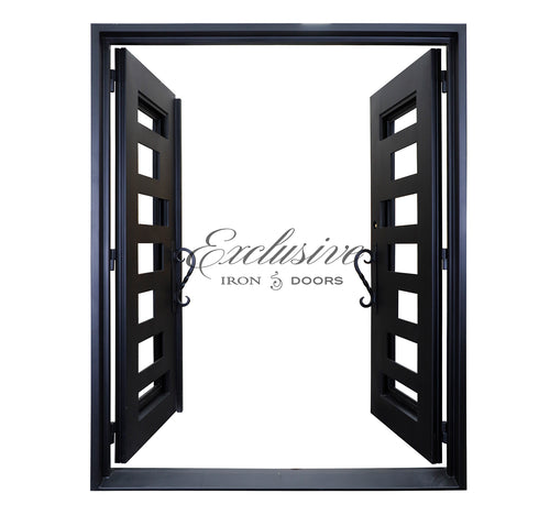 Marion Double Square Iron Door