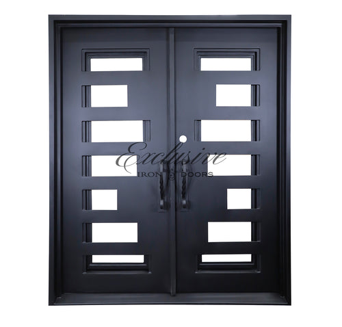 Marion Double Square Iron Door