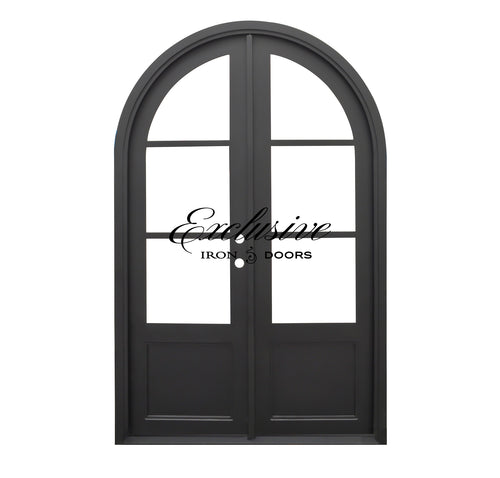 Custom Vauthier Double Round Iron Door