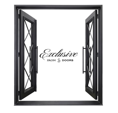 Camille Slim 2 Double Square Iron Door