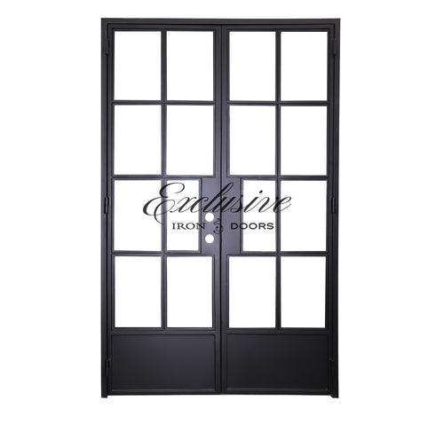 Riva double square 8 lites with panel