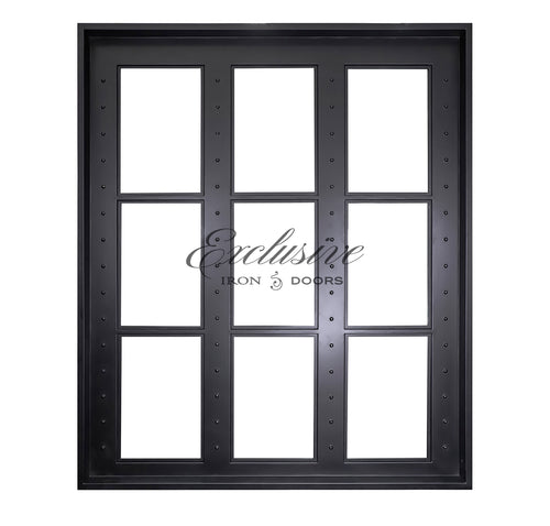 Wrought fixed window thermally broken Square