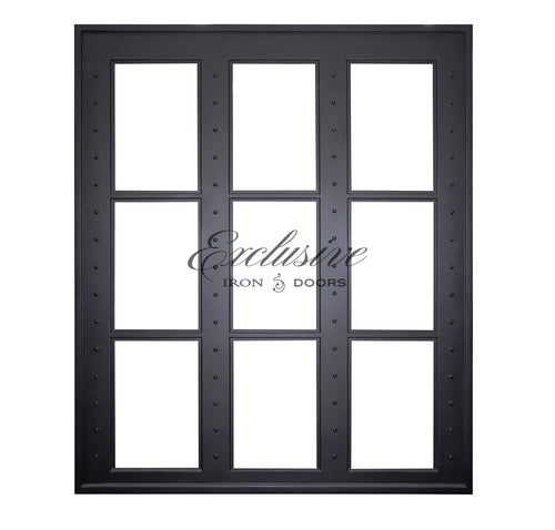 Wrought fixed window thermally broken Square