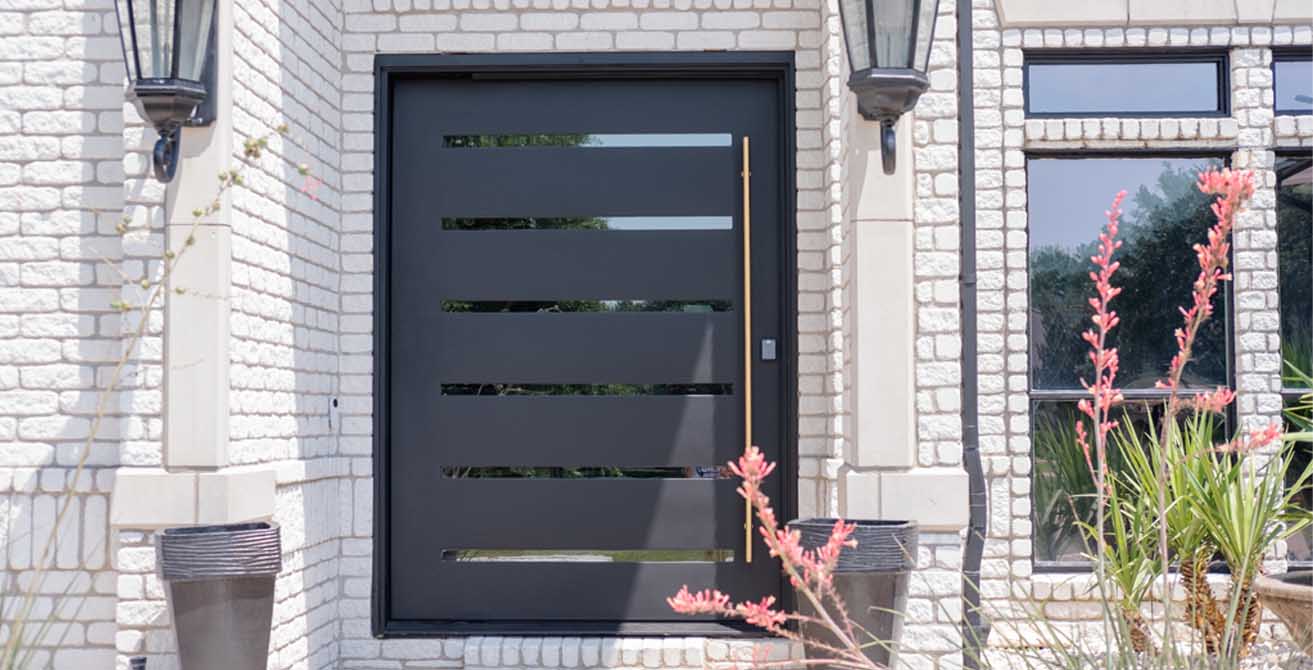 Luxury house with wrought iron doors