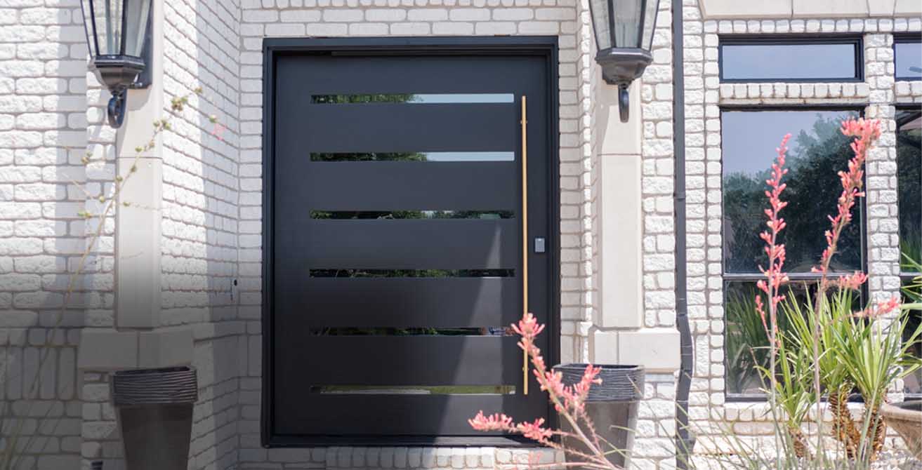 Luxury house with wrought iron doors