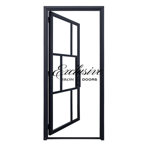 Riva Asymmetrical Single Square Iron Door