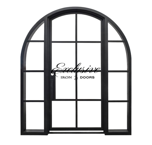 Riva 8 Lites Round with Sidelights Steel Door
