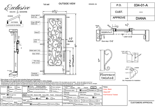 034-01-A 37.5″ x 97″ laser cut scroll