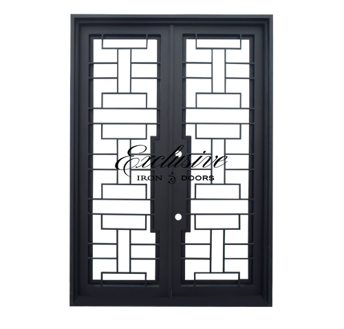 Custom Hadley Double Square Iron Door