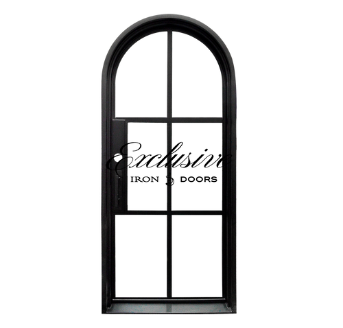 Riva Single Round 6 Lites Steel Door
