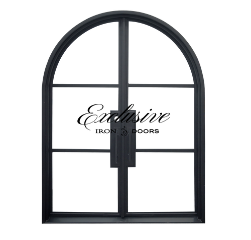 Riva Double Round 3 Lites Steel Door