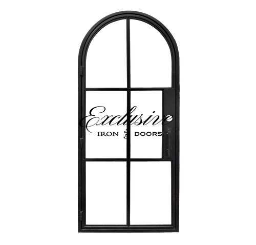 Riva Single Round 6 Lites Steel Door