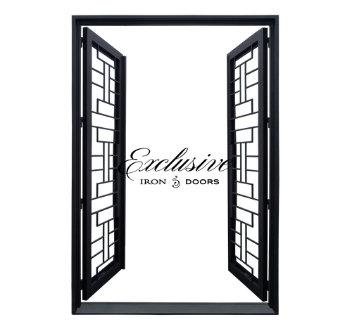 Custom Hadley Double Square Iron Door