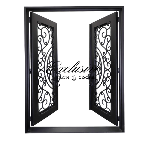 Custom Lorraine Double Square Iron Door