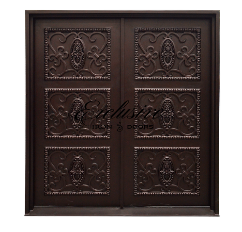 Monticello Solid Double Square Iron Door