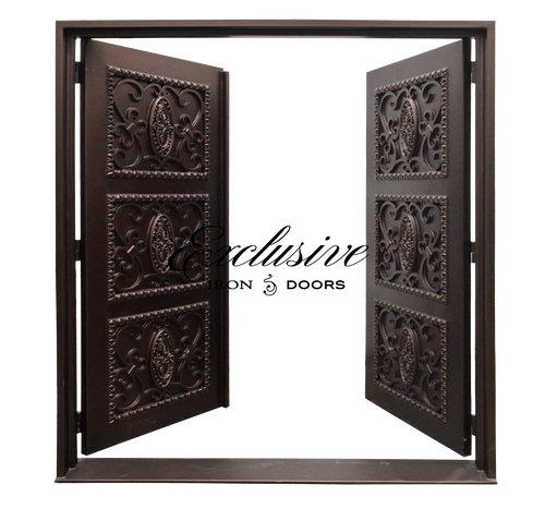 Monticello Solid Double Square Iron Door