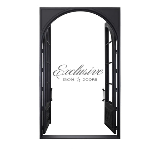 Custom Double Eleanor 8 Lites Iron Door