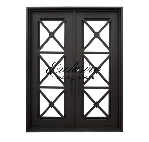 Camille Double Square – Contemporary Iron Door