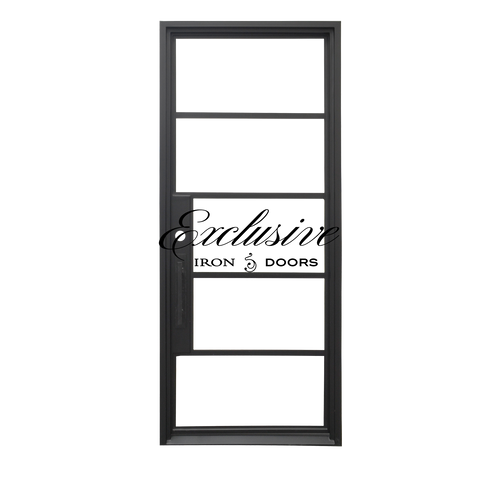 Riva Single Square 5 Lites Steel Door