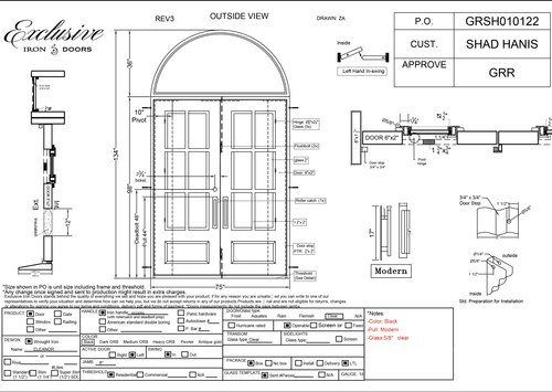 Eleanor Double with transom – GRSH010122 – 75″ x 134″