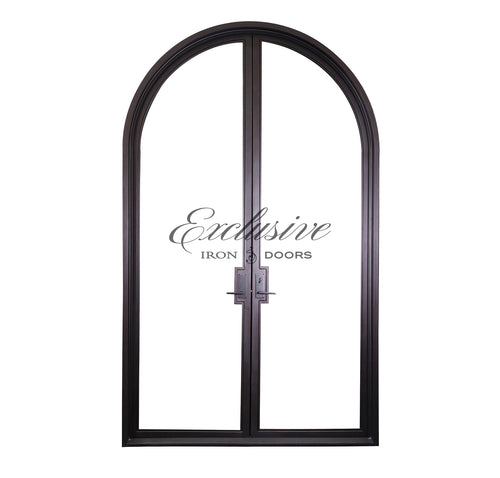 Riva Full-Glass Double Round Steel Door