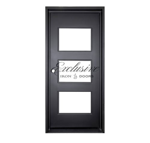 Kearney Single 3 Lites Iron Door
