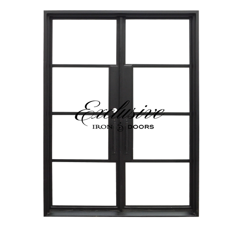 Custom Riva Double Square 4 Lite Steel Door