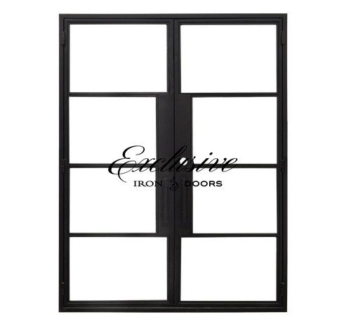 Custom Riva Double Square 4 Lite Steel Door