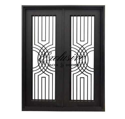 Linton Double Square Iron Door
