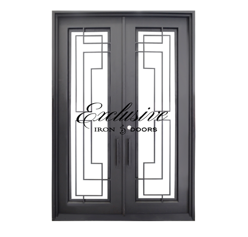 Custom Ramada Double Square Iron Door