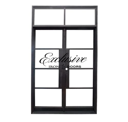 Riva Double Steel Door with Transom