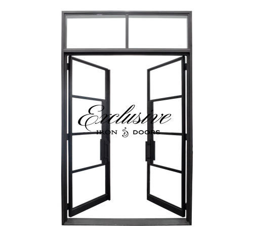 Riva Double Steel Door with Transom