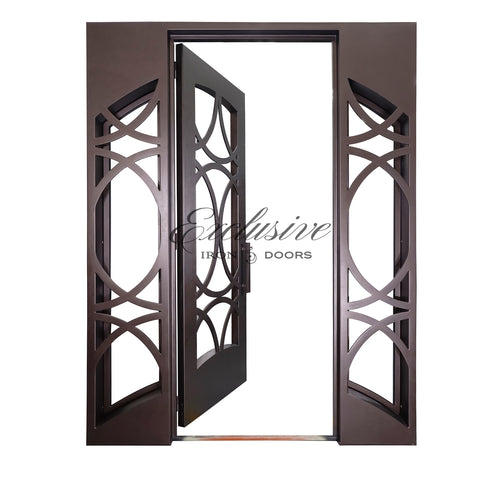 Lenox Single with Sidelights Iron Door