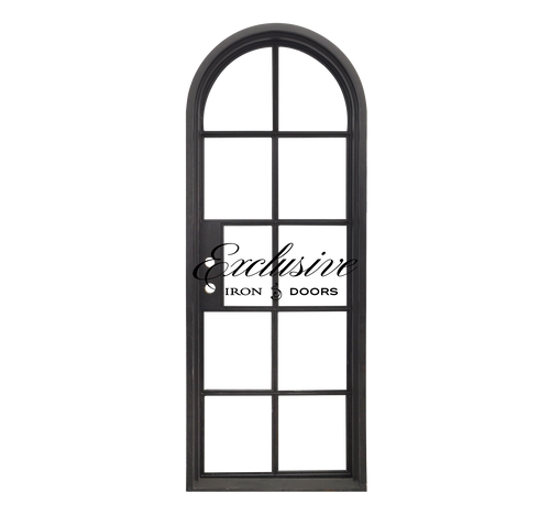  Riva Single Round 10 Lites Steel Door